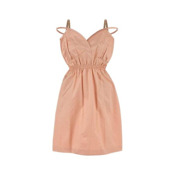 MIU MIU Embellished Silk Midi Dress Women PINK Dresses